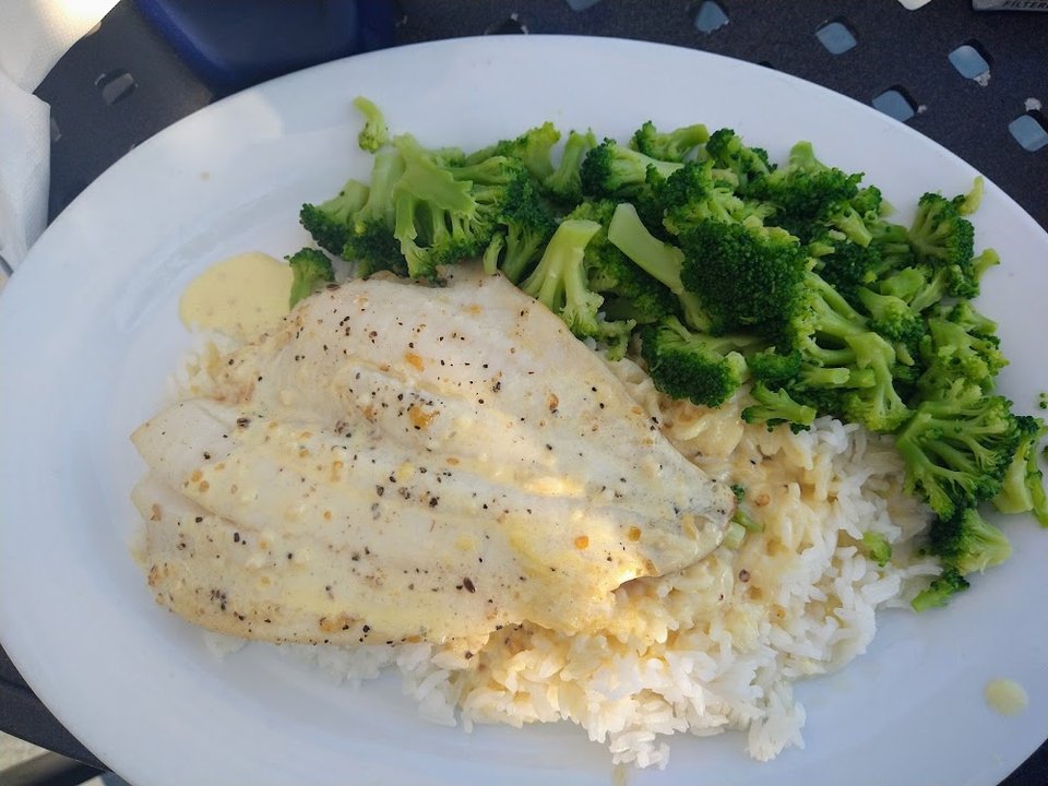 Flounder w Jasmine Rice