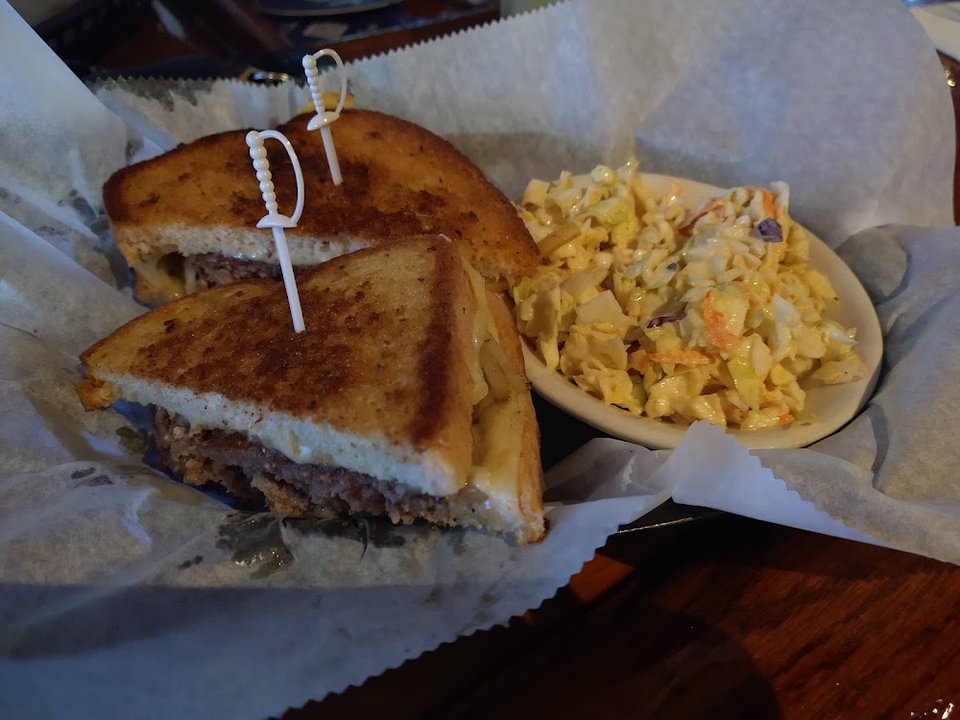 Patty Melt with Coleslaw